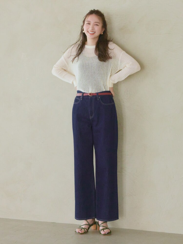 ワイドストレートジーンズ
