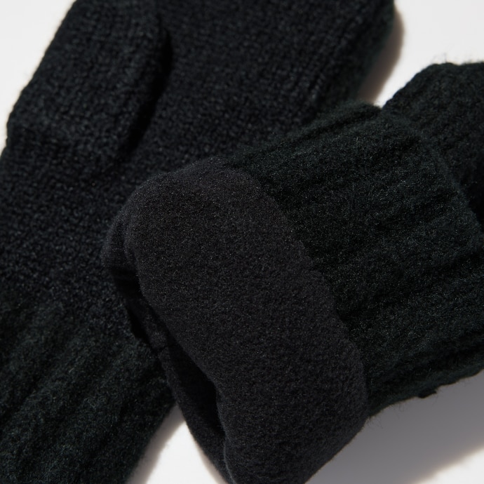 HEATTECH Souffle Yarn Knitted Mittens