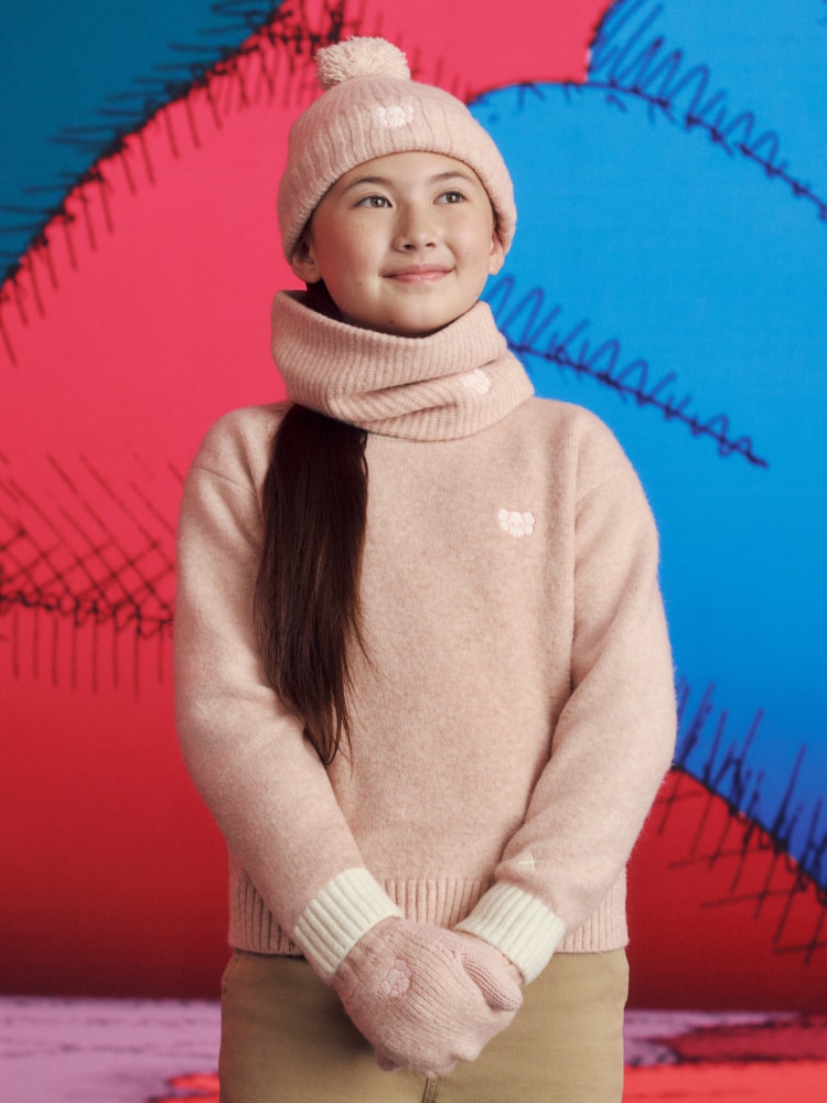 HEATTECH Souffle Yarn Knitted Mittens