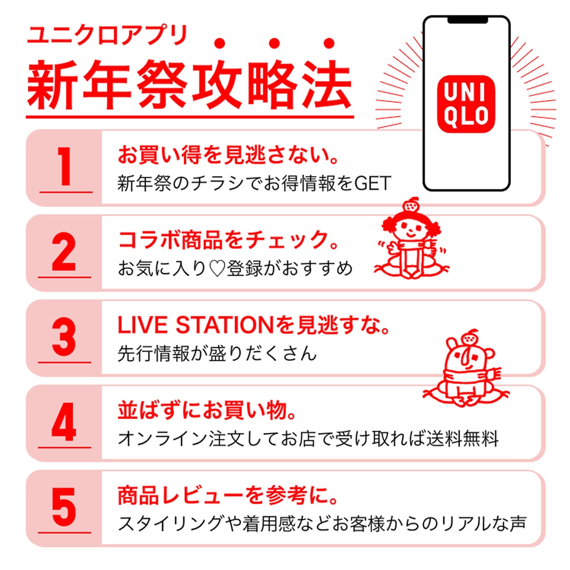 ユニクロアプリを使った5つの攻略法
