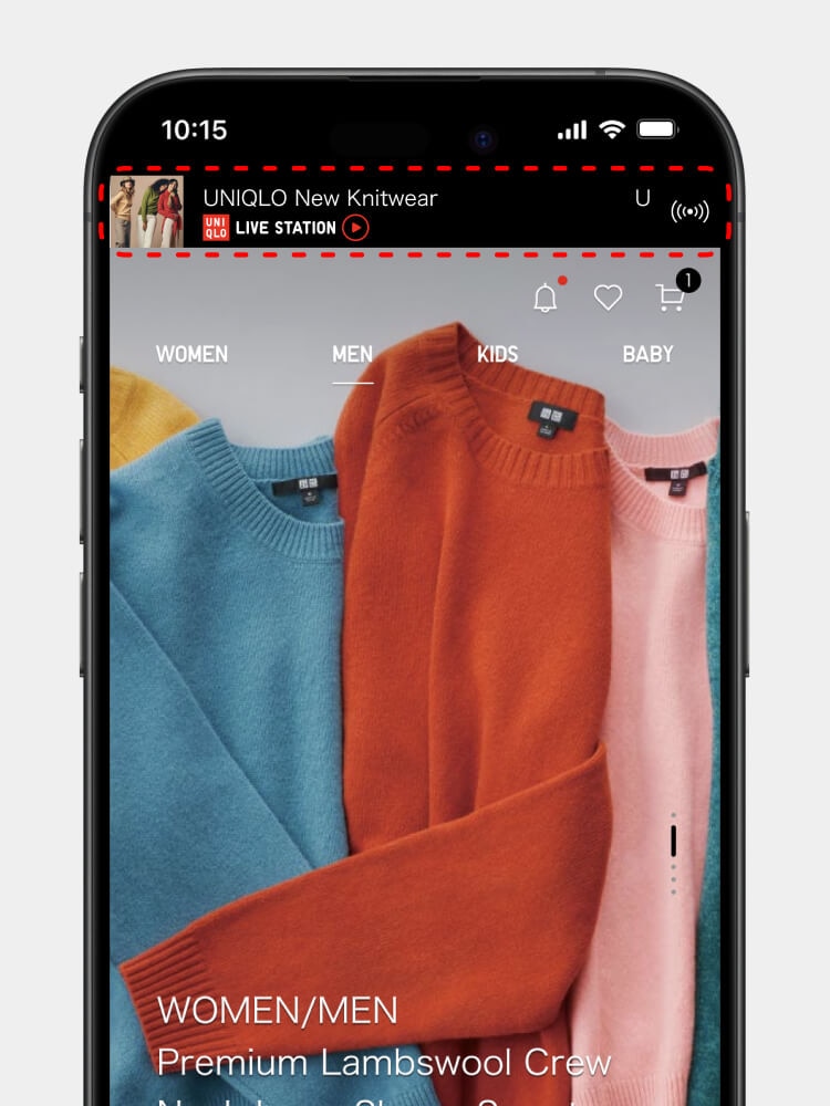 Tap on the banner at the top of the page
