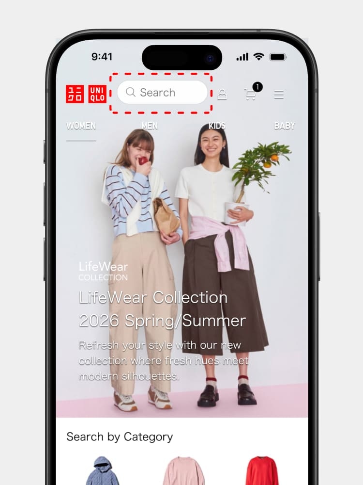 A search box now appears at the top of the page, so you can find the keyword search at a glance.