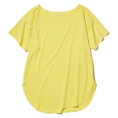 W's AIRism seamless boat neck S/S long T-shirt