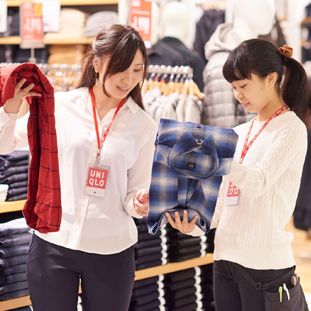 ユニクロのお店で職場体験