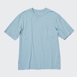 T-Shirt surdimensionné avec poche col rond à demi-manches
