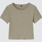 Shop Ribbed Cropped Short Sleeved T-Shirts