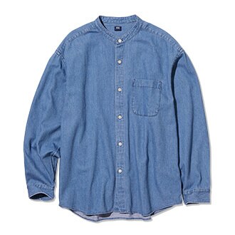 Denim Oversized Stand Collar