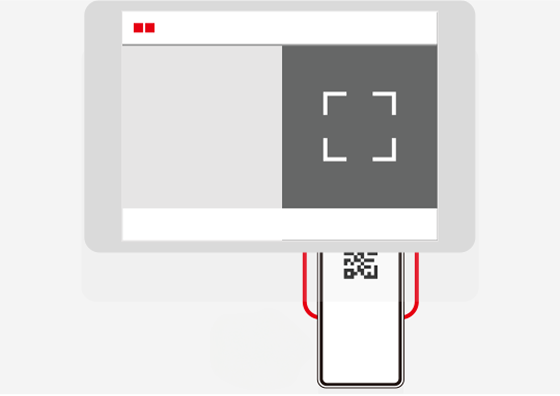 UNIQLO会員証のQRコードをスキャンします。