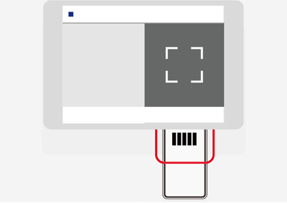 GUマイルを貯める方はGU会員証をスキャンします。GU会員証をお持ちでないお客様はそのまま [3] へお進みください。