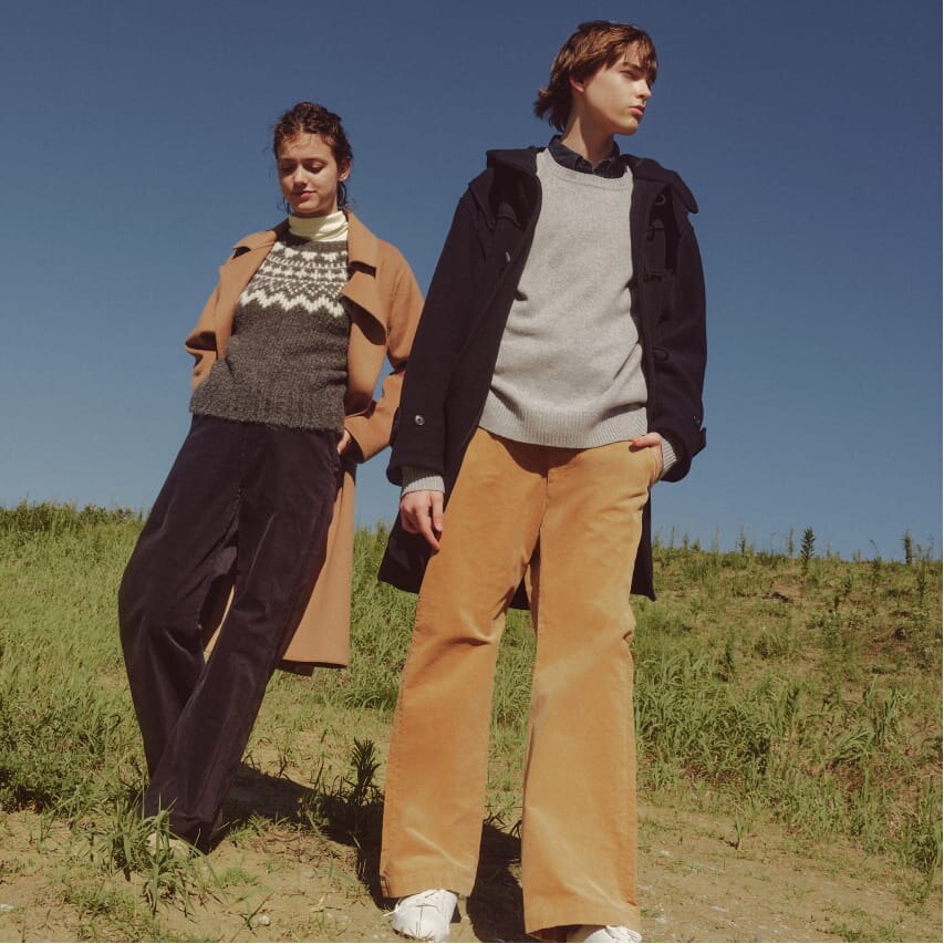 CORDUROY WIDE LEG TROUSERS (Regular length 69–71 cm)