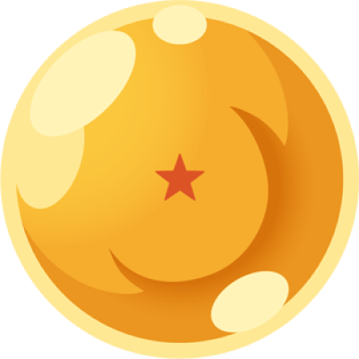 Dragon Ball One Star with Gold Color Stock Vector - Illustration