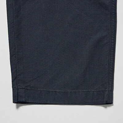 A wide silhouette with neat tapered hems.