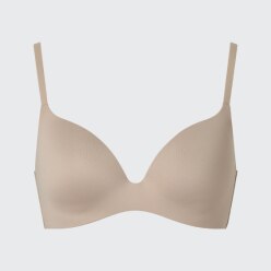 Image of beige wireless bra 3D hold