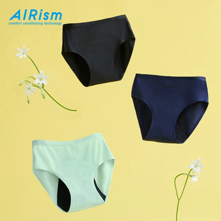 WOMEN'S AIRISM ABSORBENT SANITARY SHORTS (HIGH RISE BRIEFS
