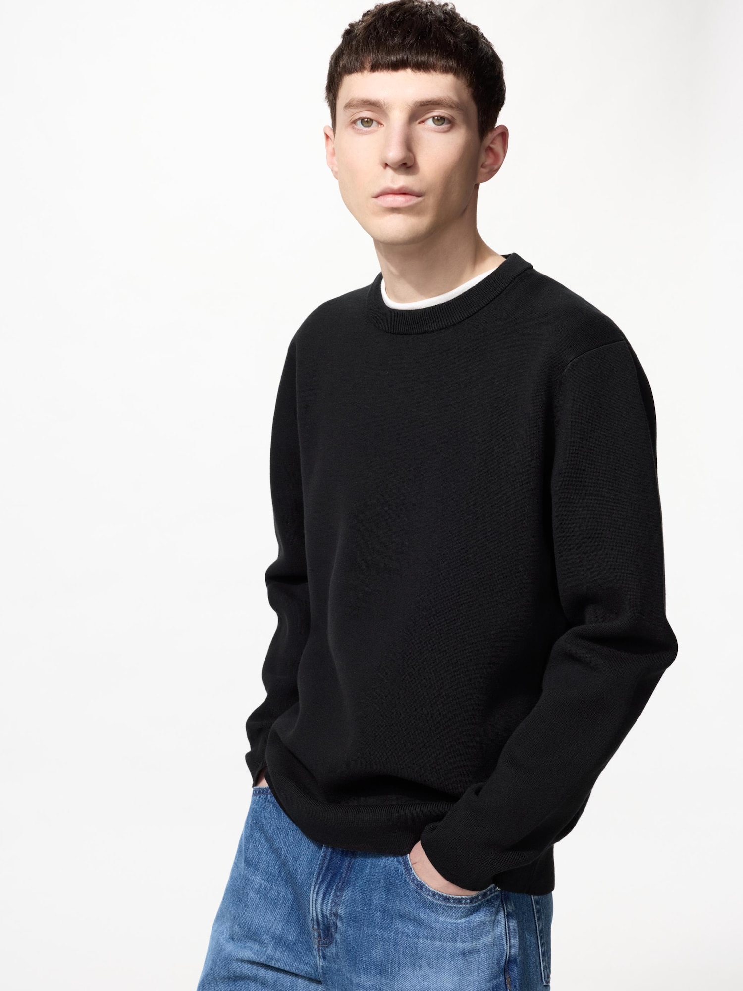 Свитер Uniqlo Washable Milano Rib Crew Neck