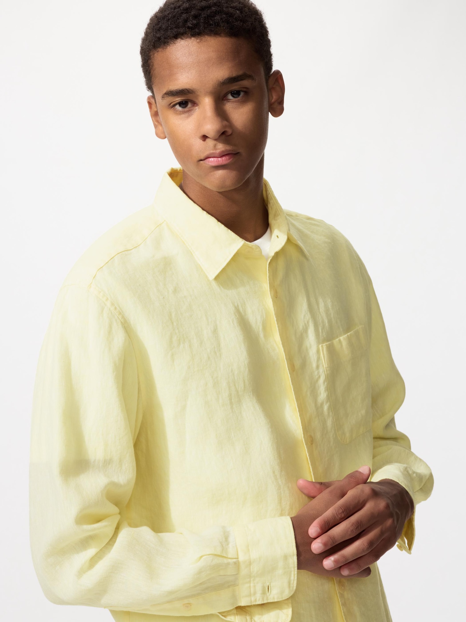 Рубашка Uniqlo Premium Linen Shirt
