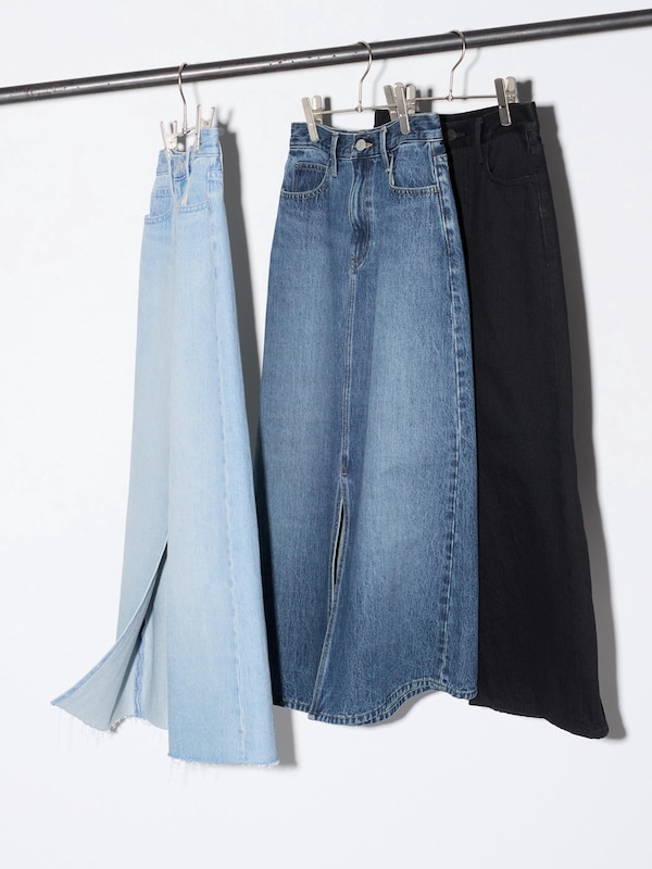 데님롱스커트
