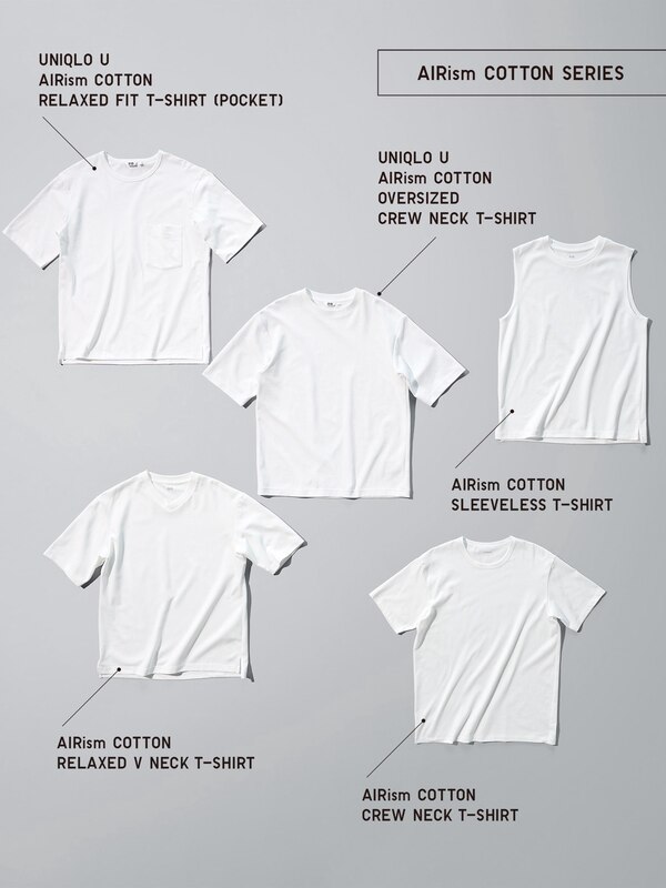 AIRism코튼릴랙스핏T(5부)