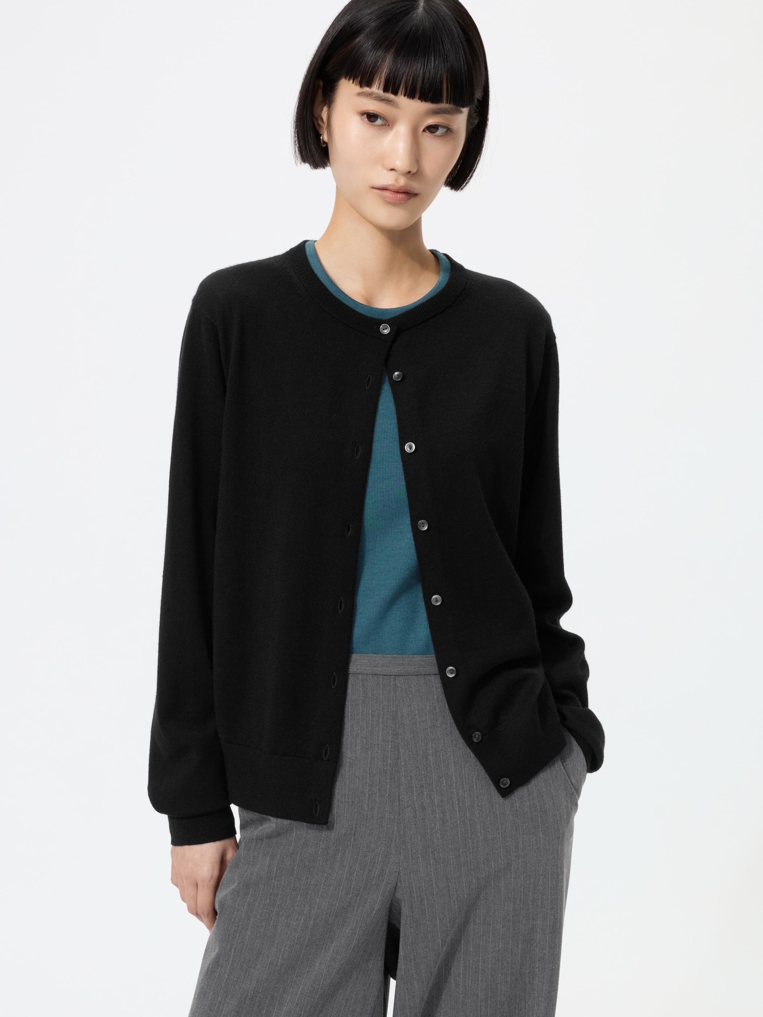 Кардиган Uniqlo Merino Crew Neck