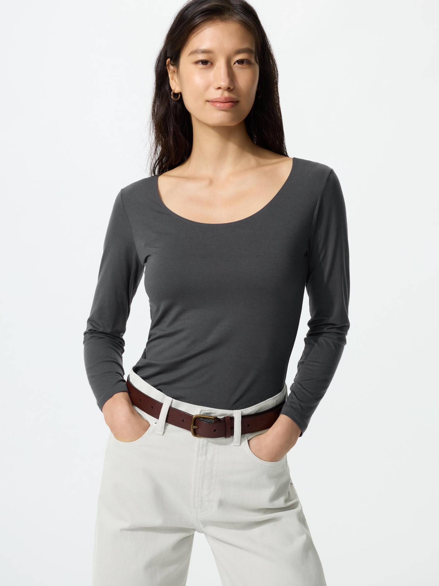 Футболка Uniqlo HEATTECH U Neck T (8/10 Sleeve)