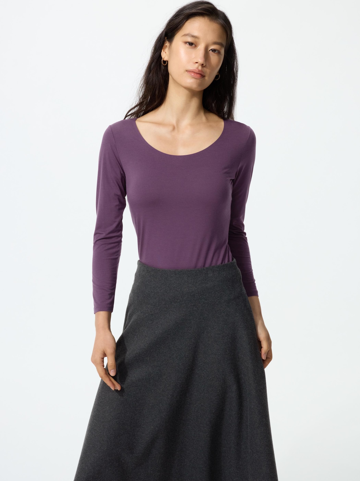 Футболка Uniqlo HEATTECH U Neck T (8/10 Sleeve)