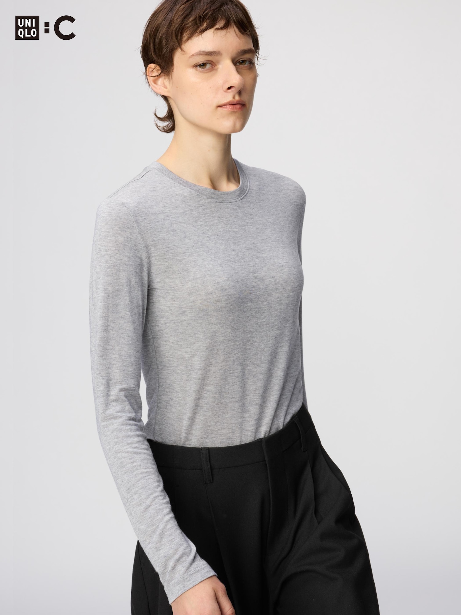 Футболка Uniqlo HEATTECH Cashmere Blend Crew Neck Long Sleeve Extra Warm