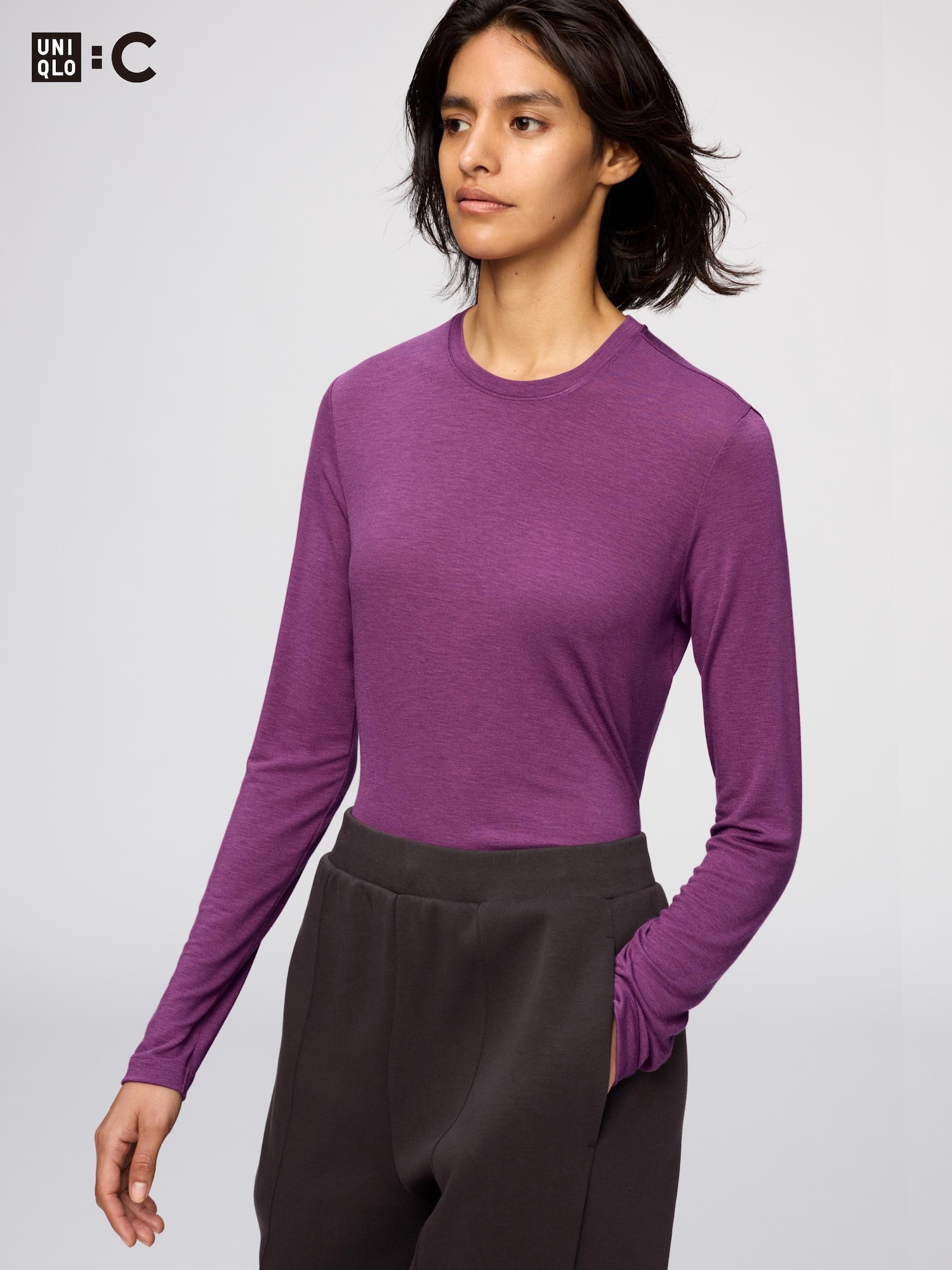 Футболка Uniqlo HEATTECH Cashmere Blend Crew Neck Long Sleeve Extra Warm