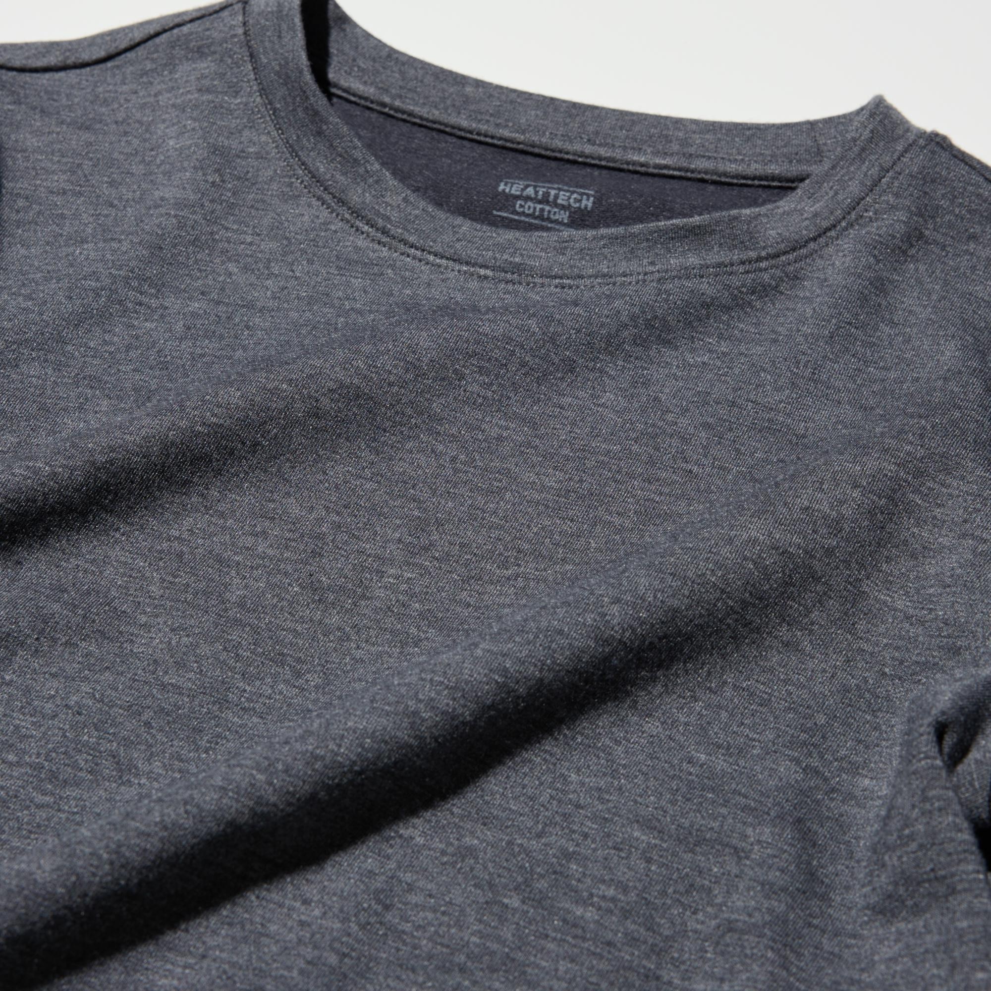 Футболка детская Uniqlo HEATTECH Extra Warm Cotton Crew Neck T с длинным рукавом