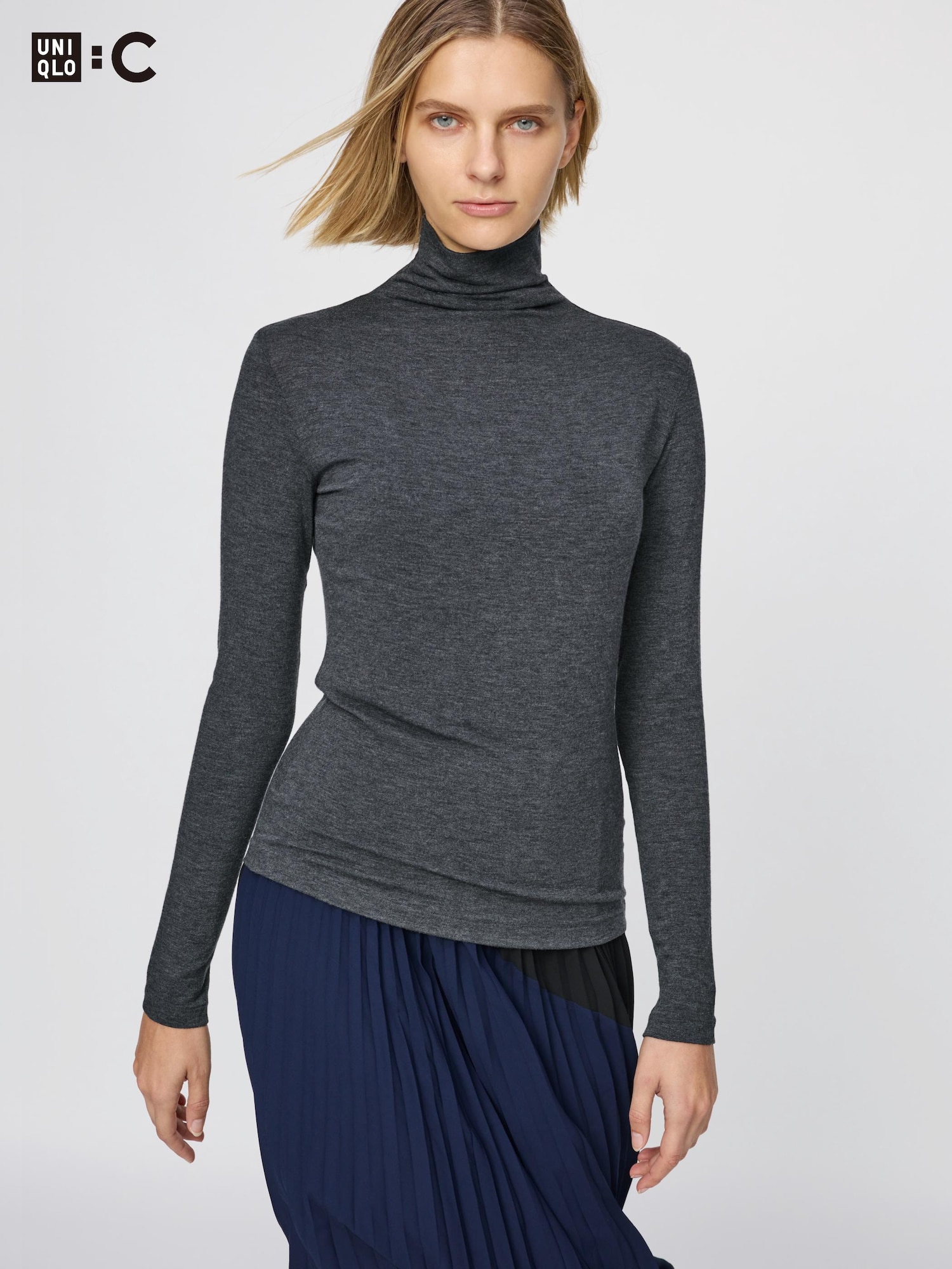 Водолазка с длинным рукавом Uniqlo HEATTECH Cashmere Blend Turtleneck Extra Warm