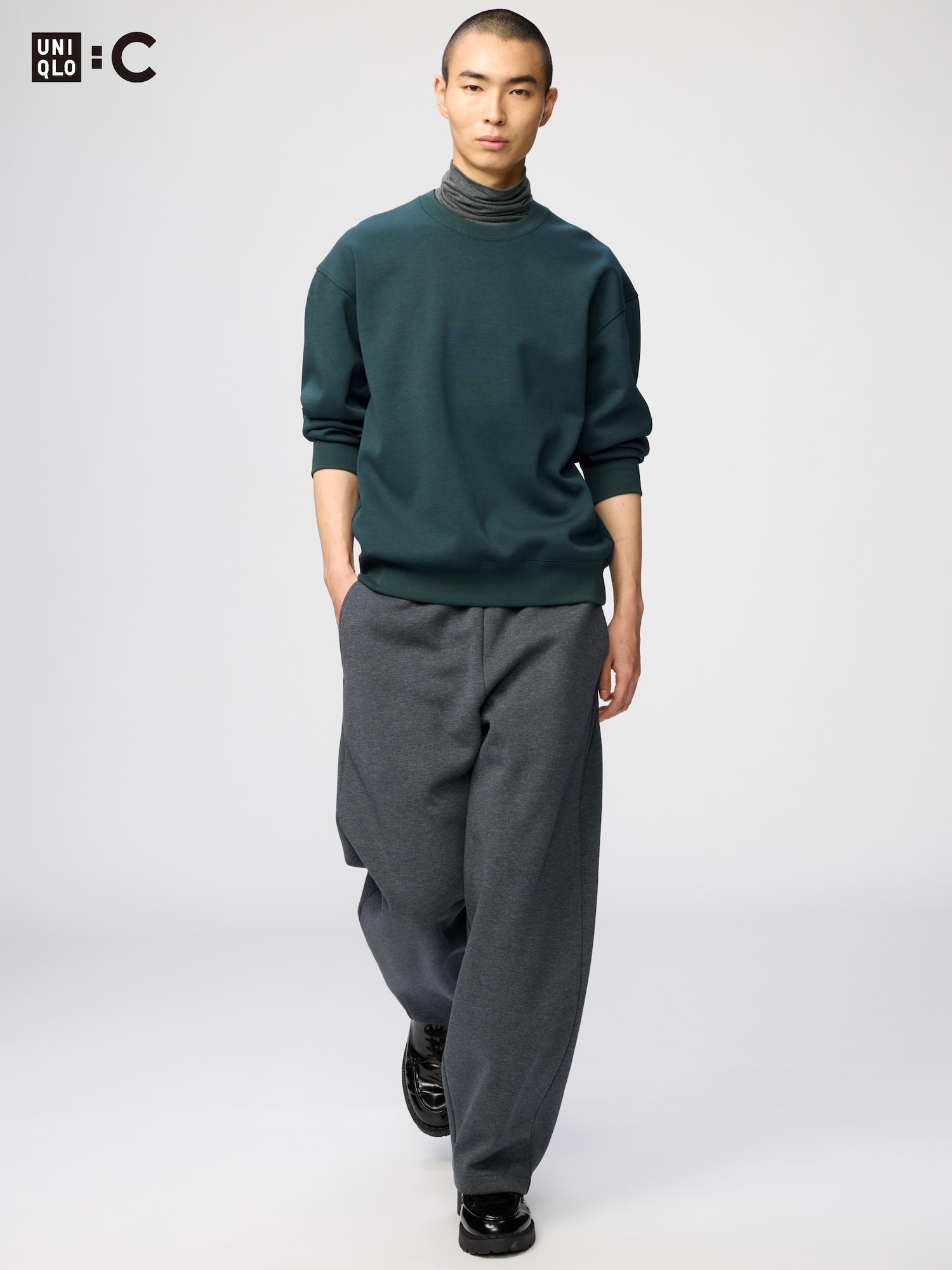 Брюки Uniqlo Sweat Wide Pants, длина штанины 66-72 см