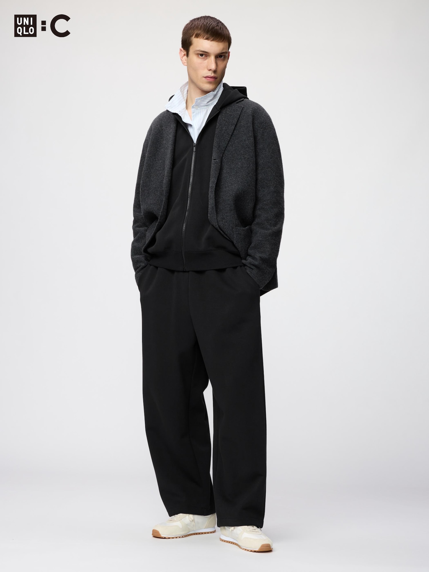 Брюки Uniqlo Sweat Wide Pants, длина штанины 66-72 см