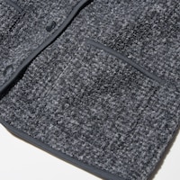 Pile Lined Fleece Crew Neck Cardigan