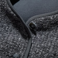 Pile Lined Fleece Crew Neck Cardigan