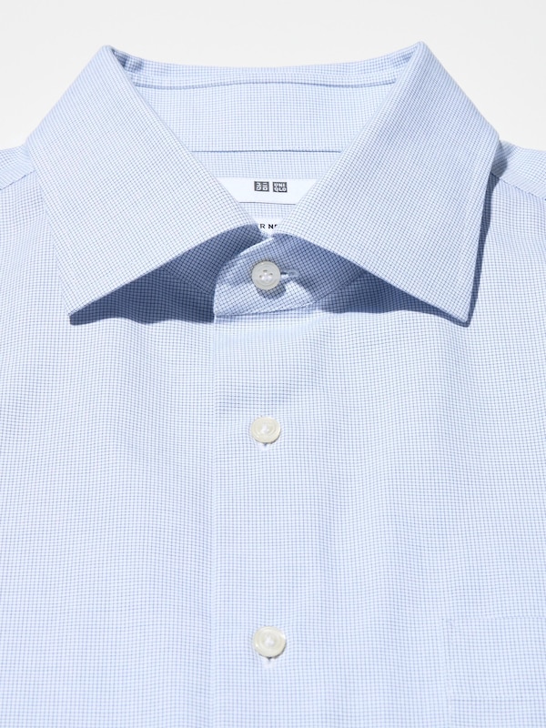 슈퍼논아이론셔츠(세미와이드칼라)체크