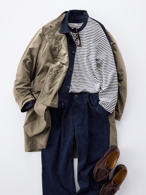 AIRism코튼스트라이프T(긴팔·레귤러)