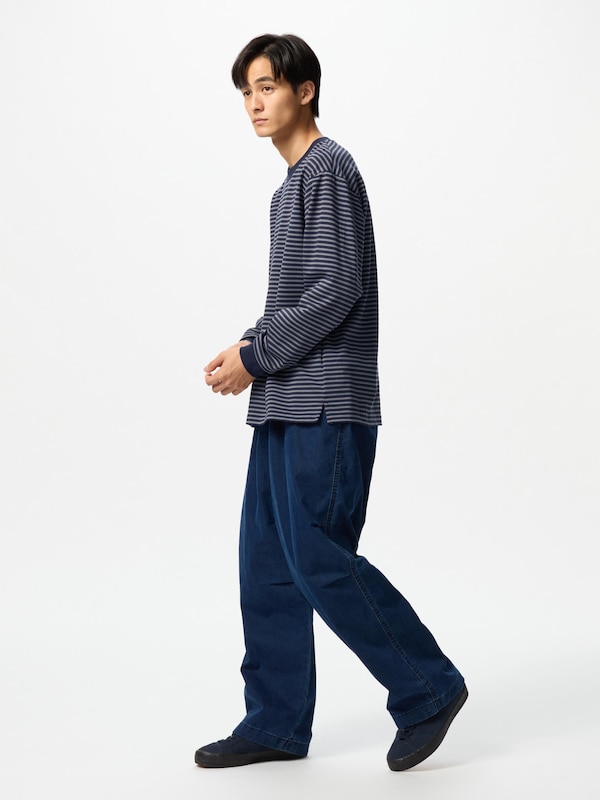 AIRism코튼스트라이프T(긴팔·레귤러)