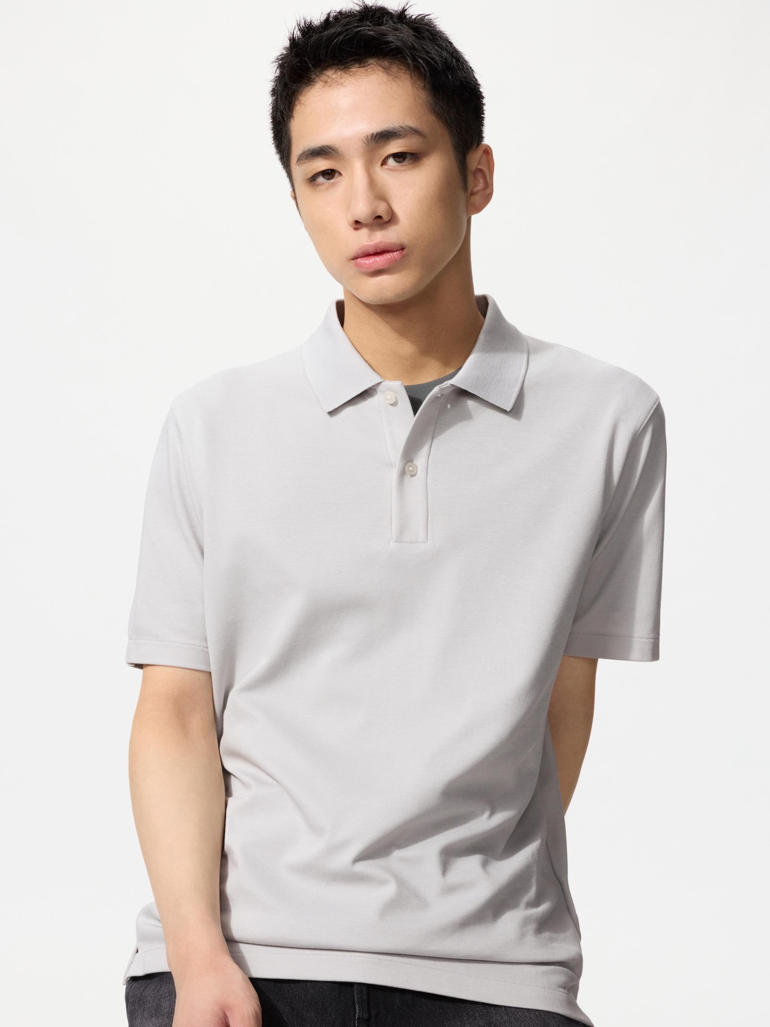 Поло Uniqlo AIRism Cotton Pique Polo Shirt