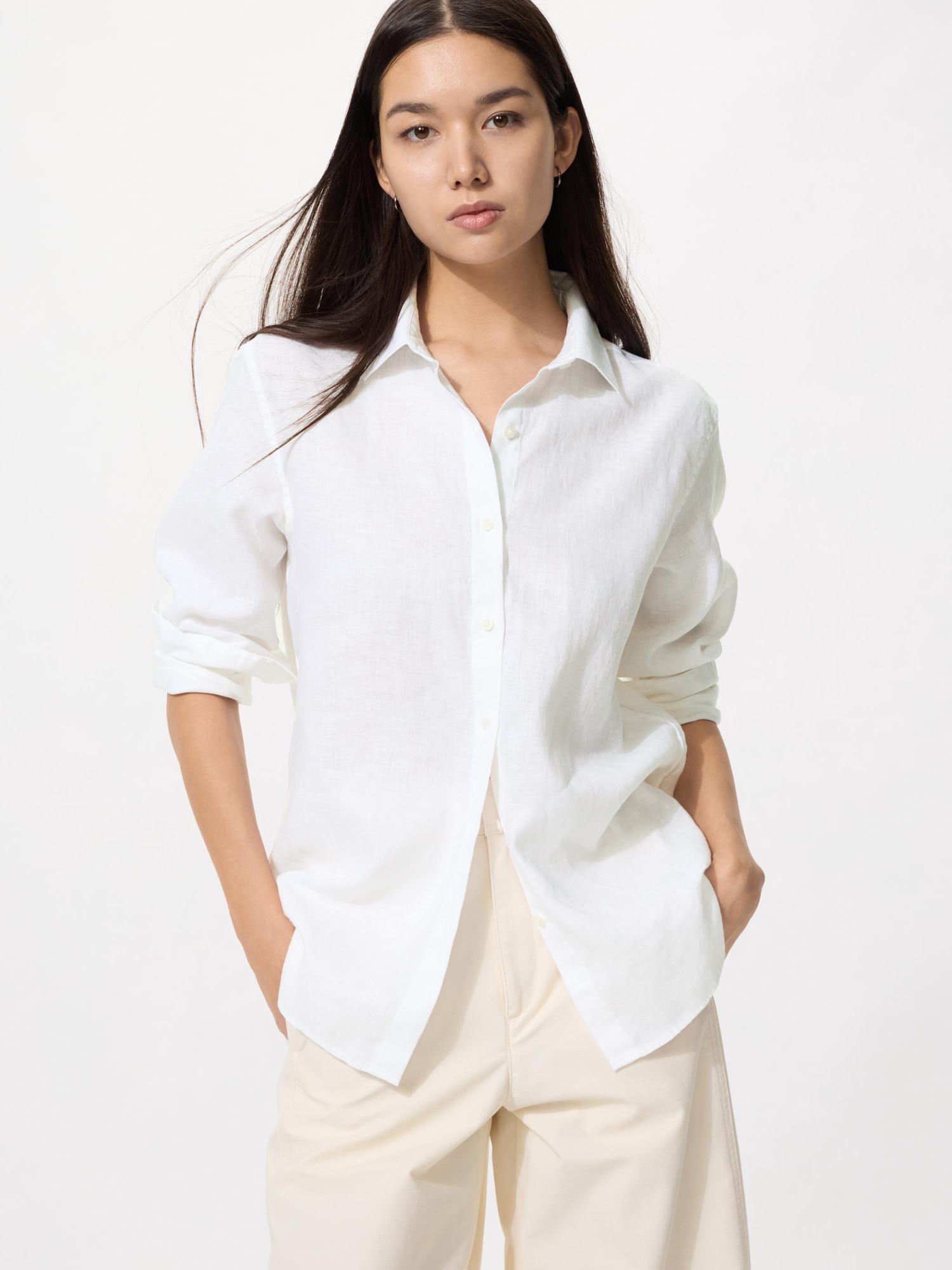 Рубашка Uniqlo Premium Linen Shirt
