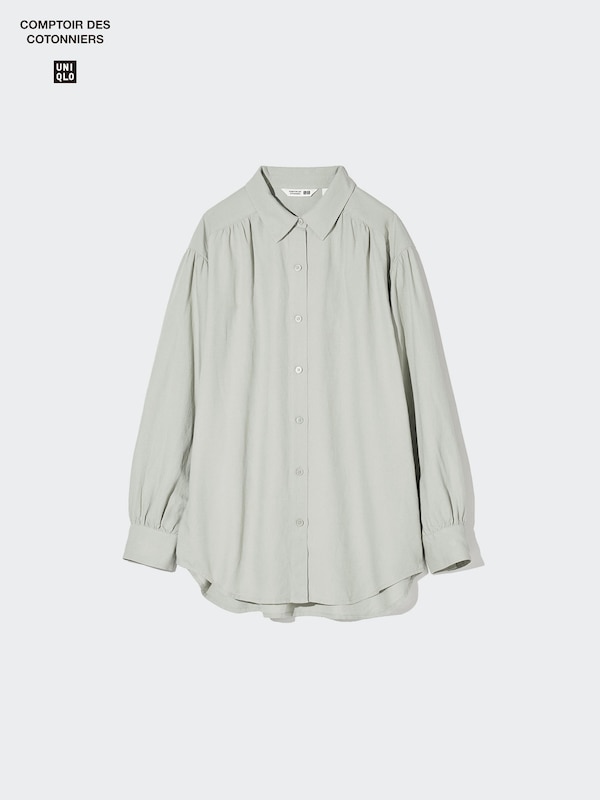 리넨블렌드오버사이즈셔츠(긴팔)