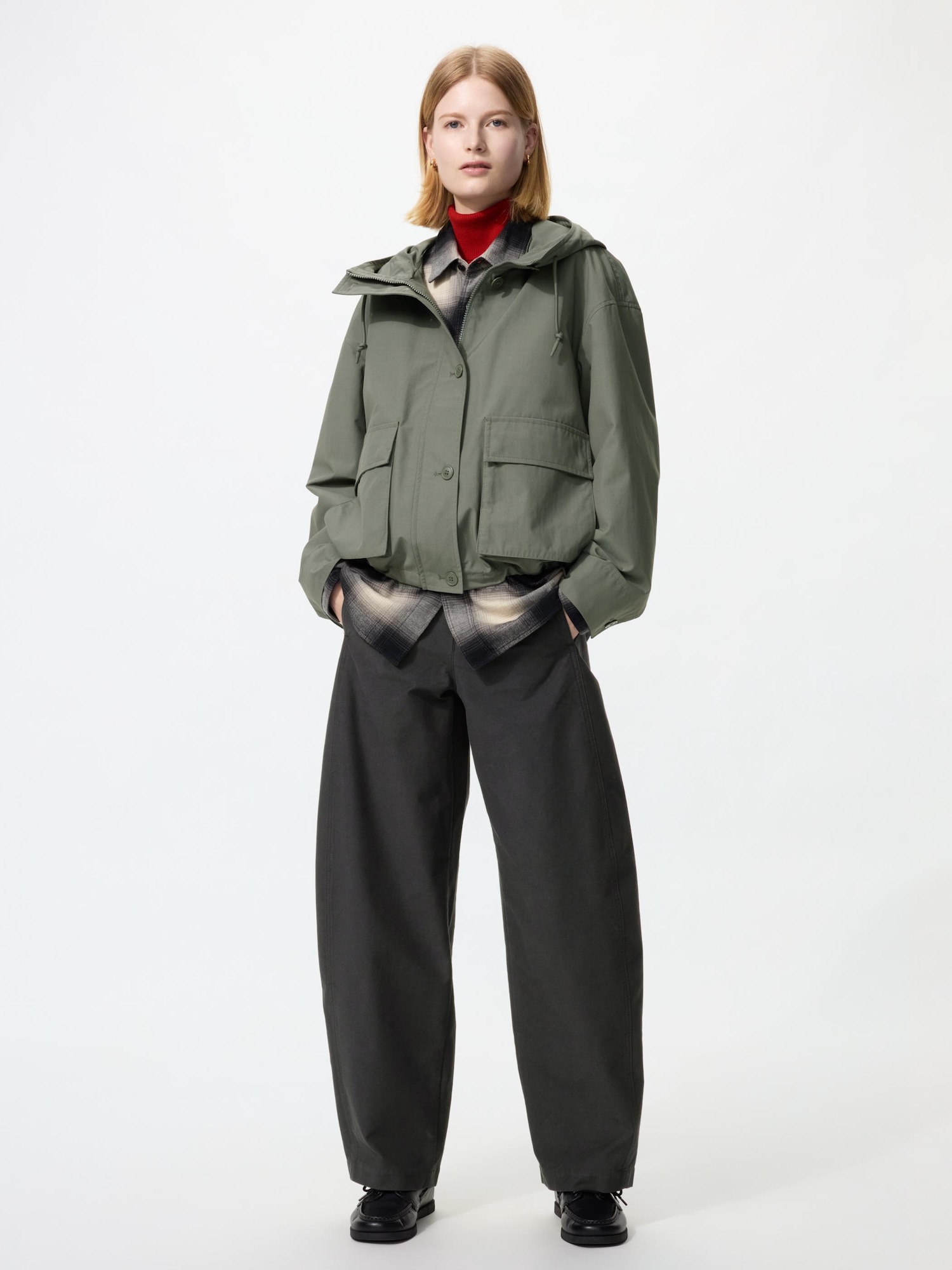 Брюки Uniqlo Jersey Barrel Leg Pants Long Length, длина 77 см