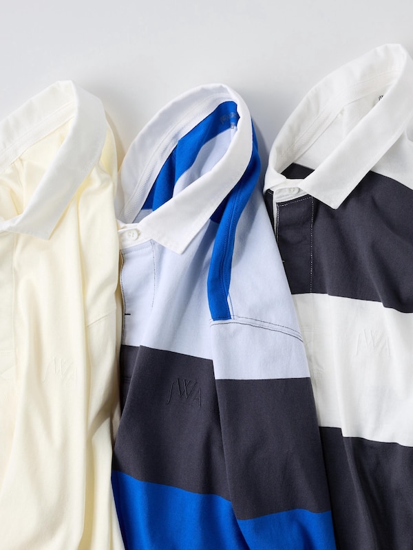 오버사이즈러거스트라이프폴로셔츠(긴팔)