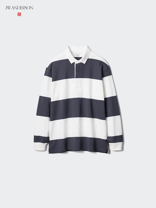 오버사이즈러거스트라이프폴로셔츠(긴팔)