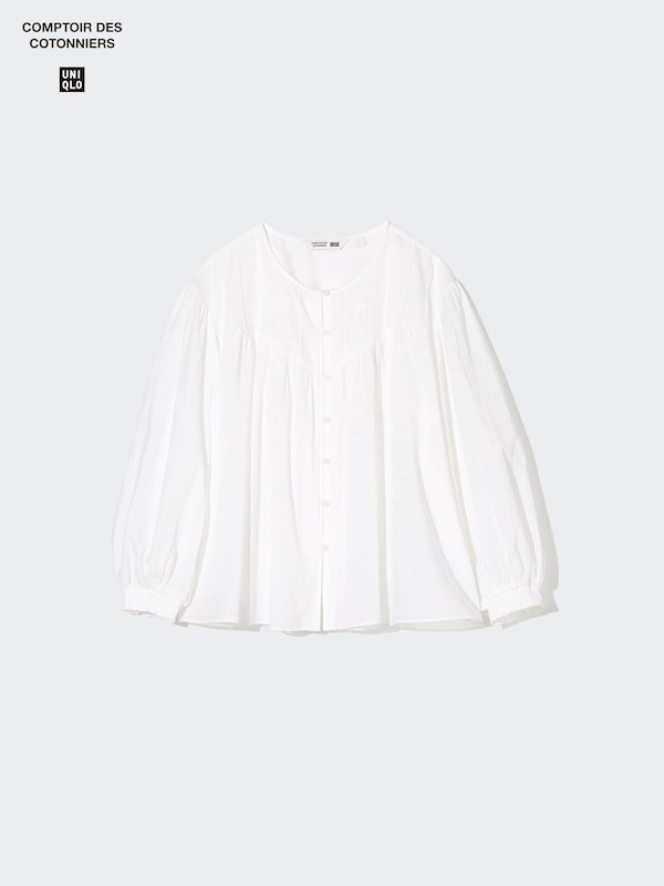 코튼시어블라우스(7부)