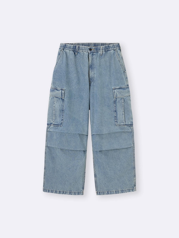 GU데님슈퍼와이드카고팬츠