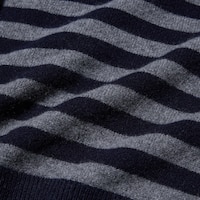 Lambswool Mock Neck Sweater | Striped
