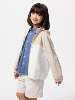 KIDS포켓터블UV PROTECTION파카(컬러블럭)