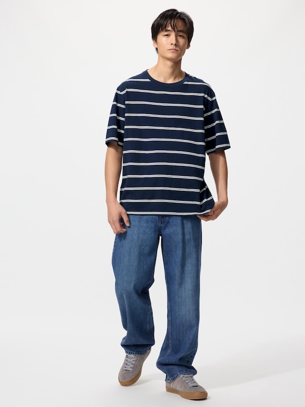 슬러브코튼스트라이프크루넥T