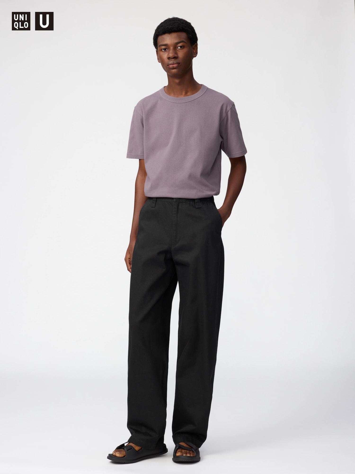 Брюки Uniqlo Wide Chino Pants, длинные, длина 85.5 см