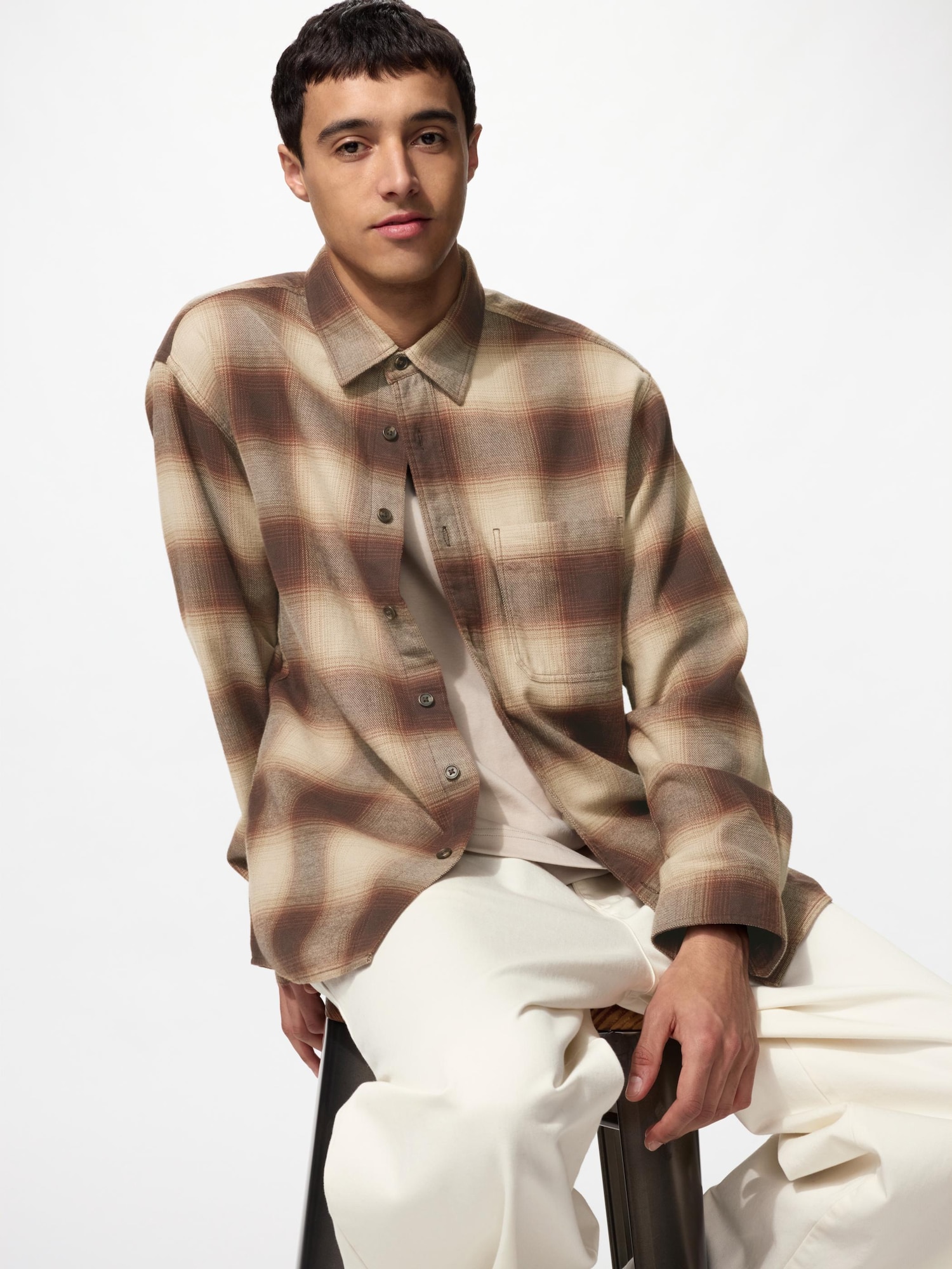 Фланелевая рубашка Uniqlo Ombre Check A