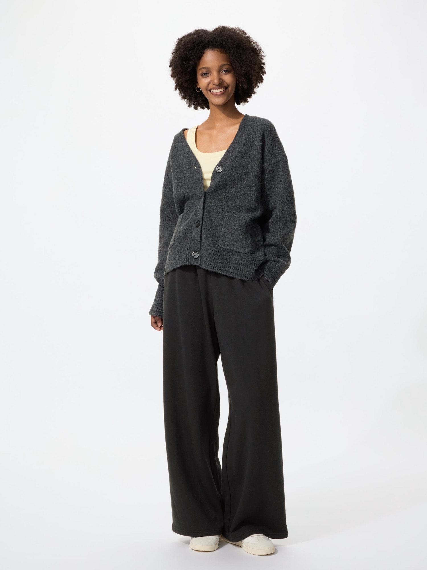 Брюки Uniqlo Sweat Wide Pants, длина 75-78 см